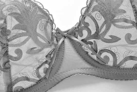 Women's embroidered bra set