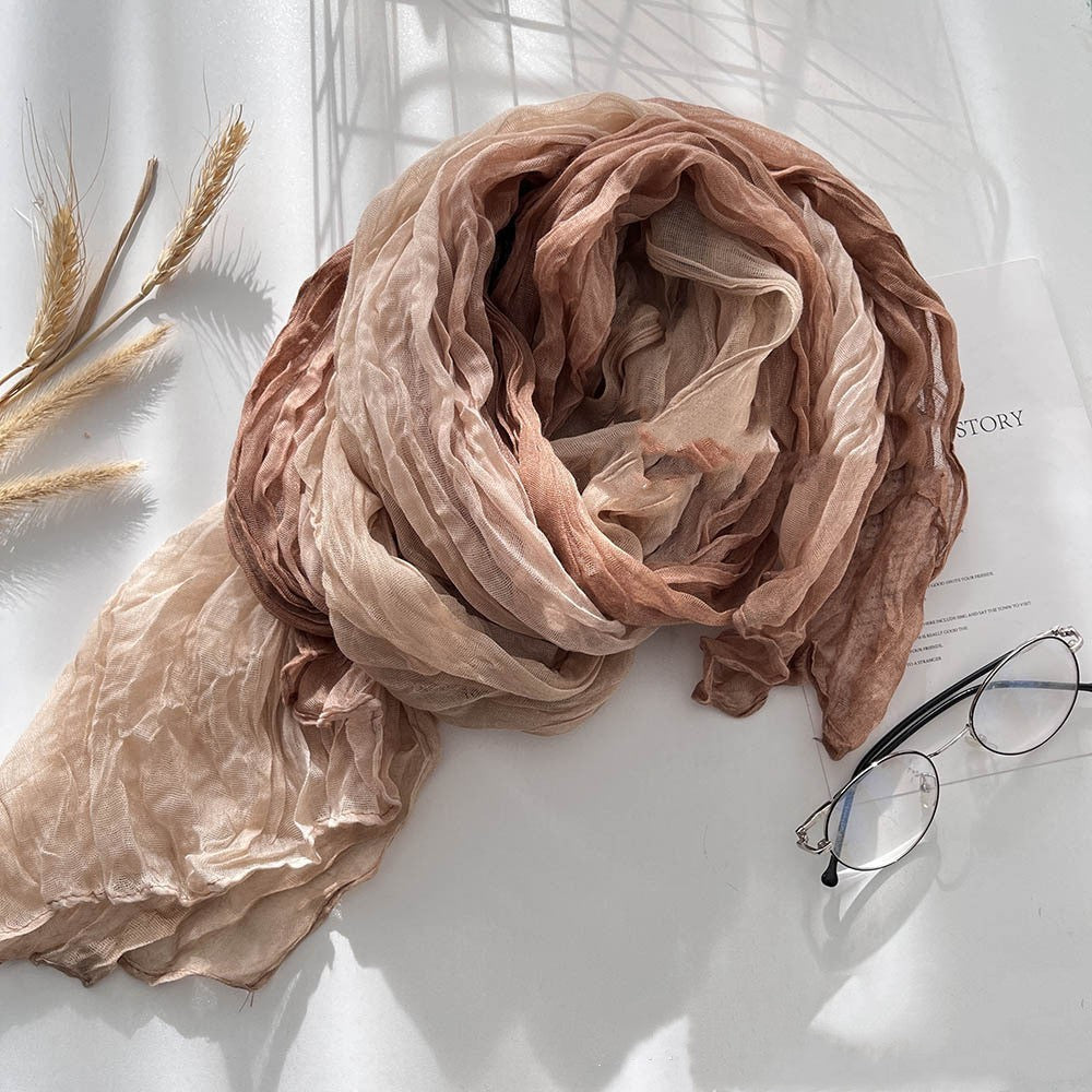 Men's And Women's Color Matching Autumn And Winter Cotton And Linen Feel Long Strip