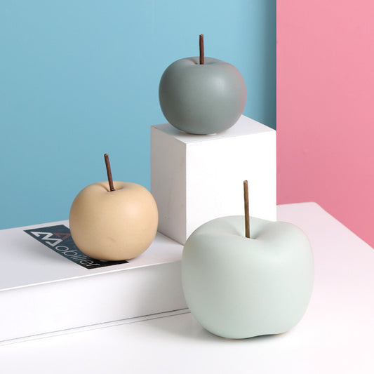 Nordic Town Apple Ceramic Christmas Decoration