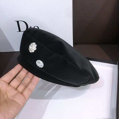 Women's Trendy All-match PU Beret Hat