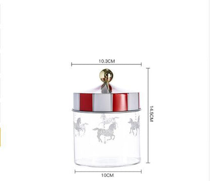 Nordic rotating wooden barrel canned sealed cans coffee food grain storage box kitchen container container