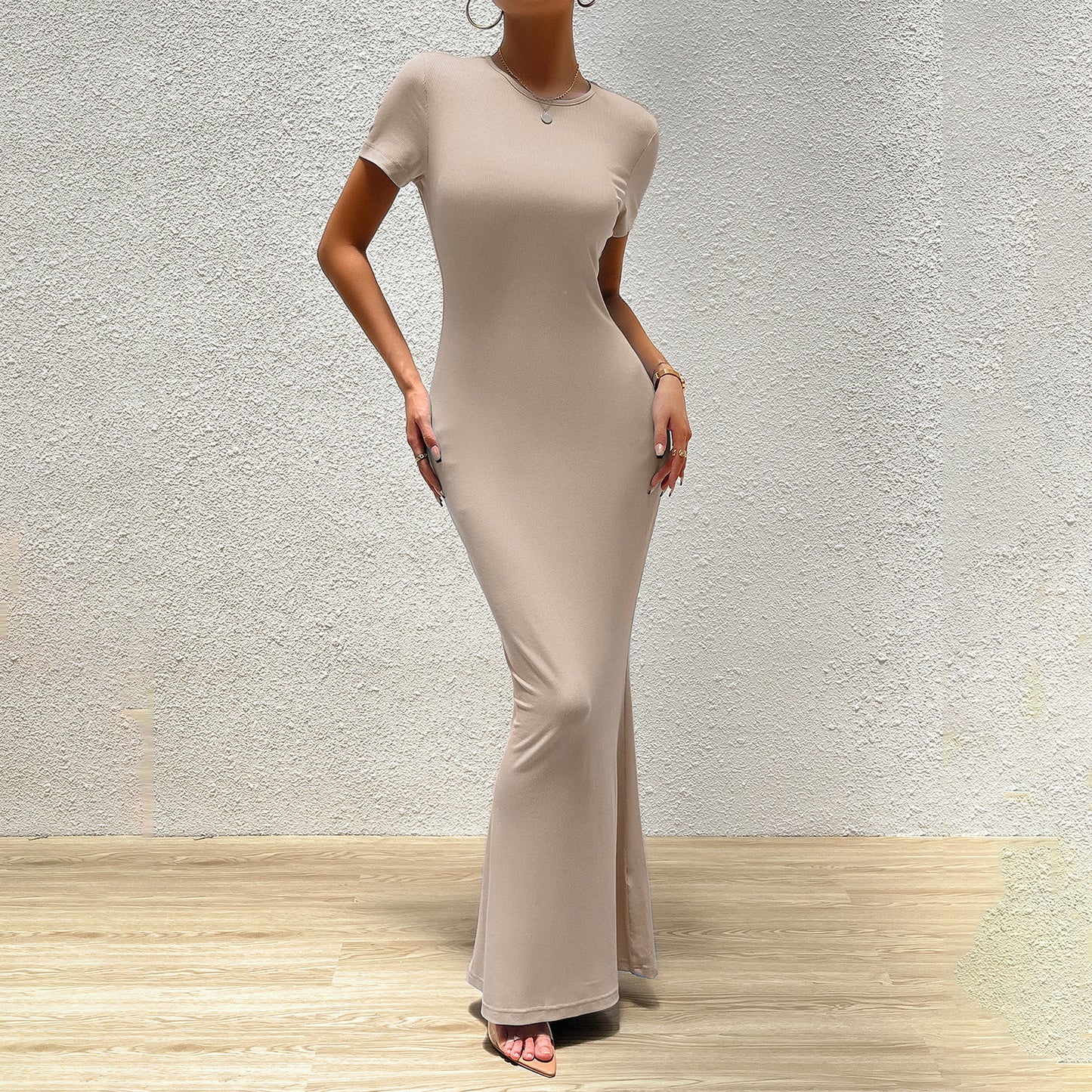 Dress Round Neck Short Sleeve Dress