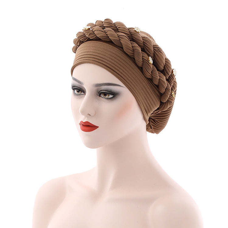 Popular Baotou Hat Braid Hat Messy Linen