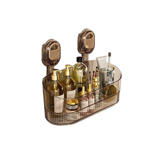 Suction Cup Storage Rack - Punch-Free Wall-Mounted Household Organizer
