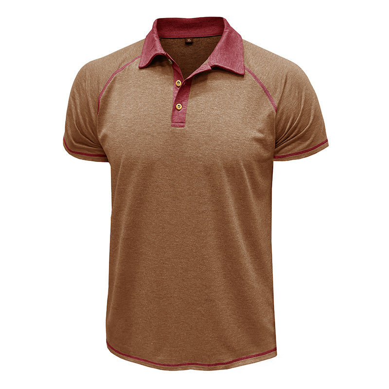 Short-Sleeved Lapel T-Shirt Polo - Bottoming Shirt for Men