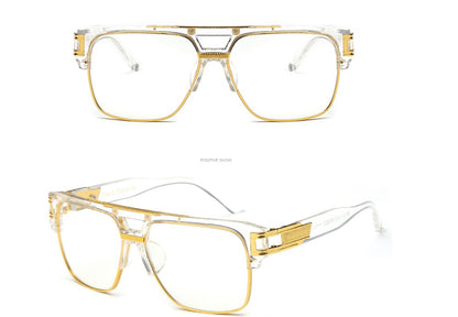 Men And Women Square Retro Colorful Reflective Sunglasses
