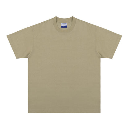 Oversize Loose Cotton Solid Color T-shirt For Men And Women
