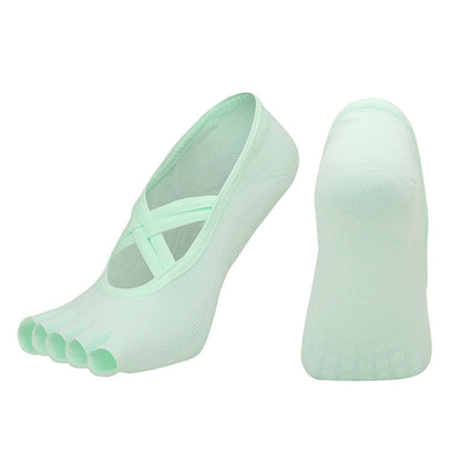 Cross-border Women's Non-slip Five-finger Yoga Socks Live Broadcast Body Dance Aerobics Pilates Fitness Sports Socks