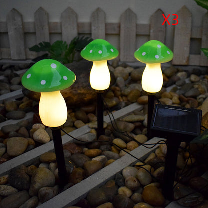 Plastics Solar Mushroom Night Light - Outdoor Courtyard Garden Decoration