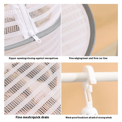 Hanging Network Dry Goods Artifact - Foldable Fly Cage for Balcony Drying