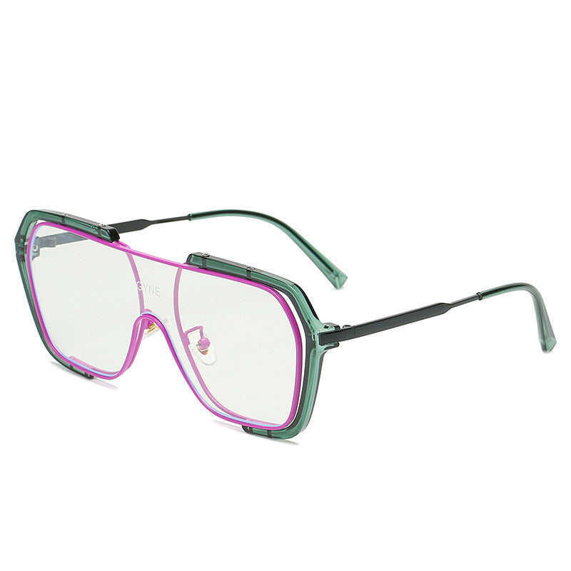 Retro Yellow Sunglasses UV Protection Men Tide