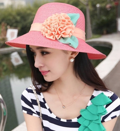 New Women's Three-dimensional Flower Foldable Sun Hat
