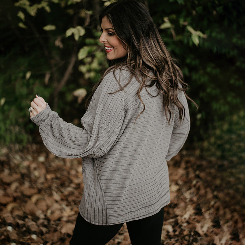 Loose Suitable For Daily Wear Casual Style Long-sleeved T-shirt For Women