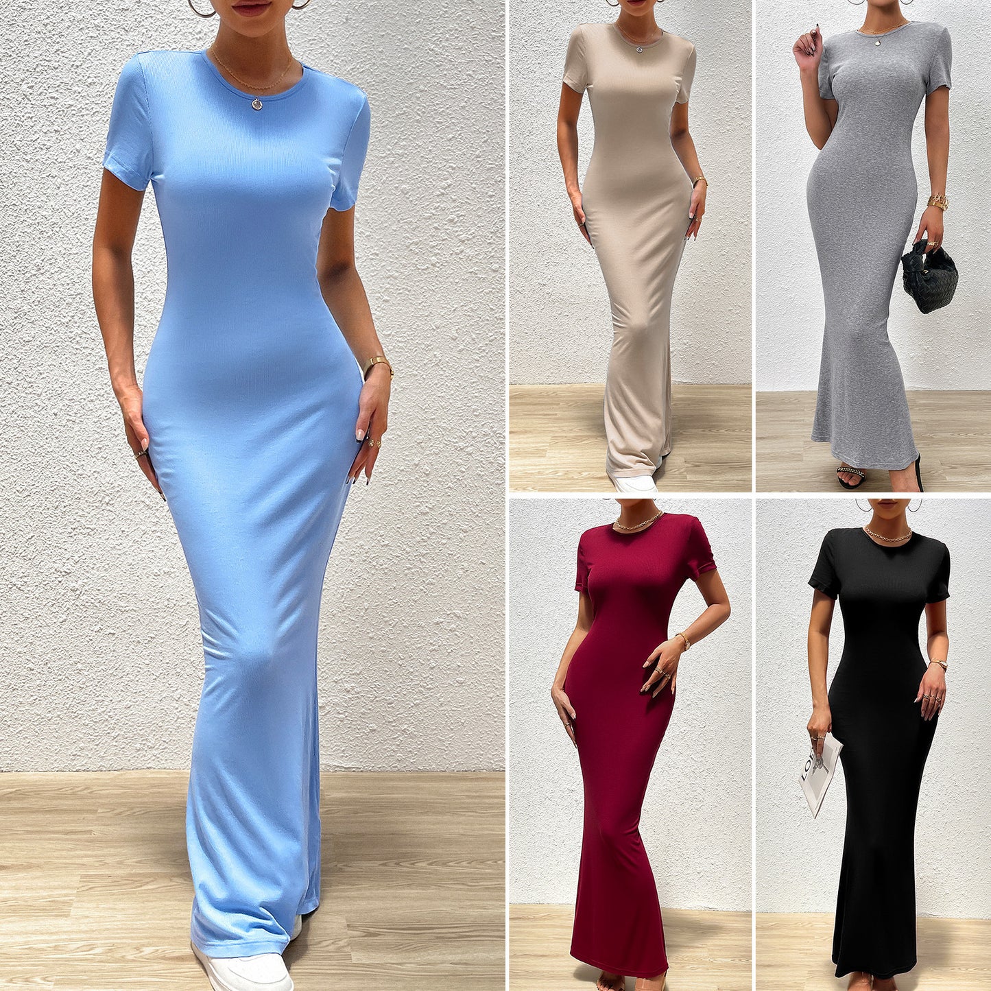 Dress Round Neck Short Sleeve Dress