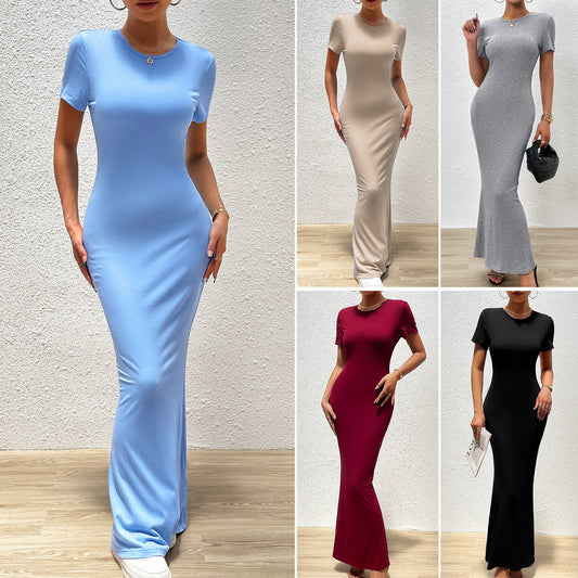Dress Round Neck Short Sleeve Dress