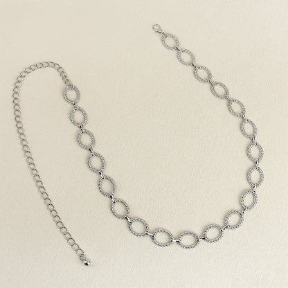 Waist Chain - Women Senior Sense Circle Wavy Metal Chain