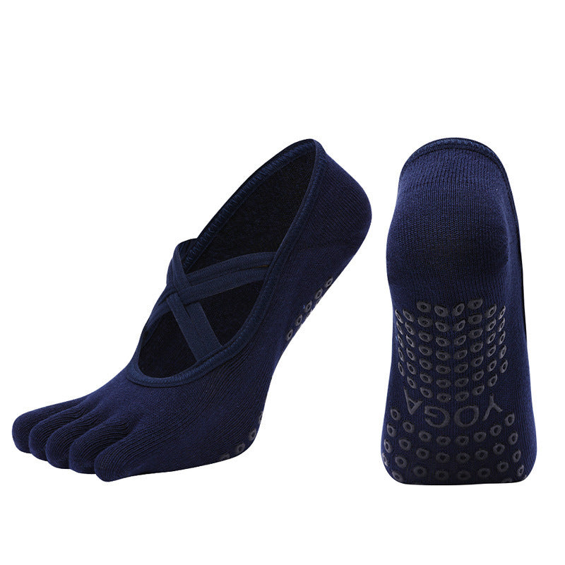 Cross-border Women's Non-slip Five-finger Yoga Socks Live Broadcast Body Dance Aerobics Pilates Fitness Sports Socks