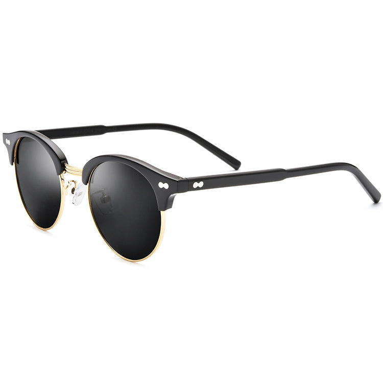 Polarized Round Frame Driving Sunglasses