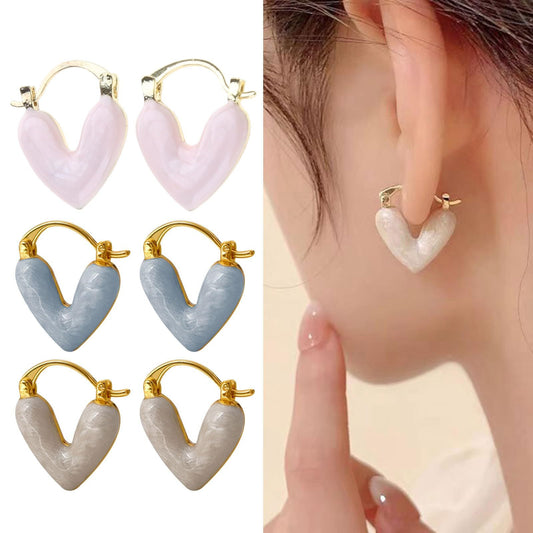 Fashion Jewelry Heart Pendant Drop Earrings for Women - Summer Trinket Luxury Accessories