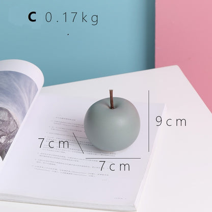 Nordic Town Apple Ceramic Christmas Decoration