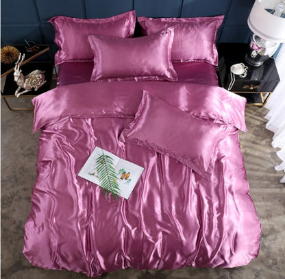 Bed Sheet Quilt Cover Naked Sleep Cool Silk Single Three Piece Set