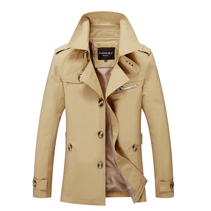 Spring Men's Washed Windbreaker Jacket