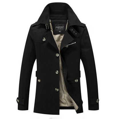 Spring Men's Washed Windbreaker Jacket