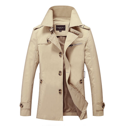 Spring Men's Washed Windbreaker Jacket