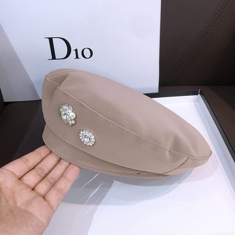 Women's Trendy All-match PU Beret Hat