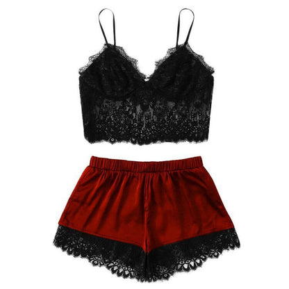 Women's Split Lace Cardigan Lingerie – Elegant and Cozy Sleepwear