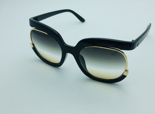Cat Eye Half Frame Flying Sunglasses for Women