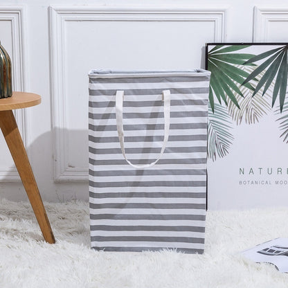 Foldable Moisture-proof Stripes Laundry Basket Dirty Clothes Basket Laundry Basket