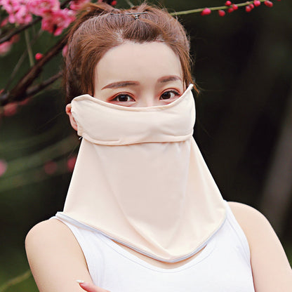 Women's Ice Silk Sunscreen Mask Scarf
