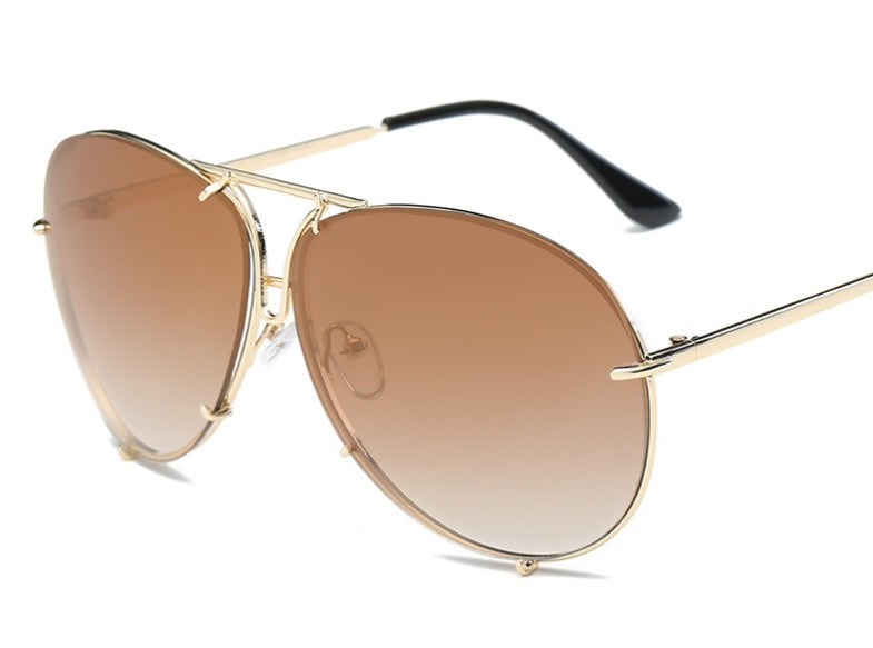 Color Film Big Frame Sunglasses for Men & Women