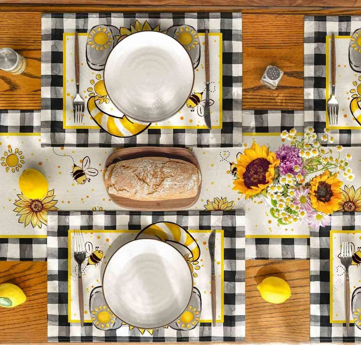 Summer Mats Refreshing Lemon Table Decoration Non Slip
