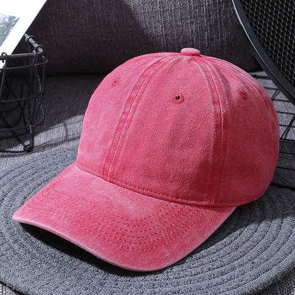 Unisex Washed Cotton Distressed Baseball Cap