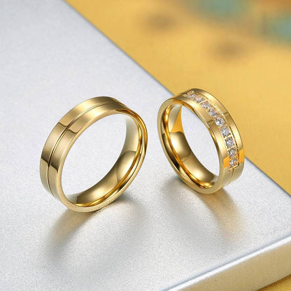 Stainless Steel Accessories - Fashion 18K Ring for Women