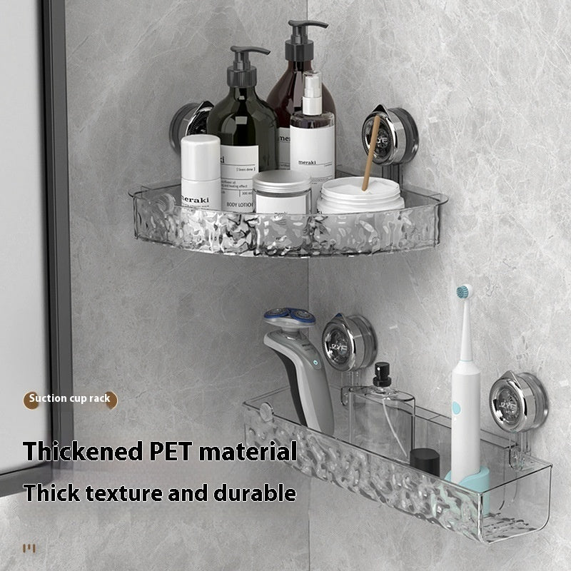 Bathroom Suction Cup Triangle Storage Rack - Punch-Free