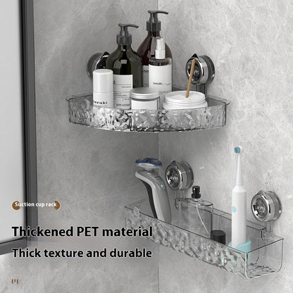 Bathroom Suction Cup Triangle Storage Rack - Punch-Free