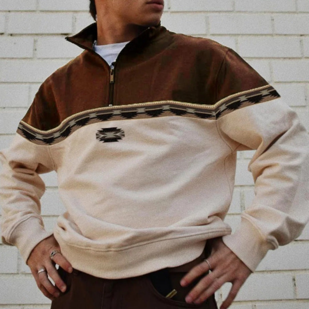 Men's Street Sports Fashion Round Neck Pullover Sweater