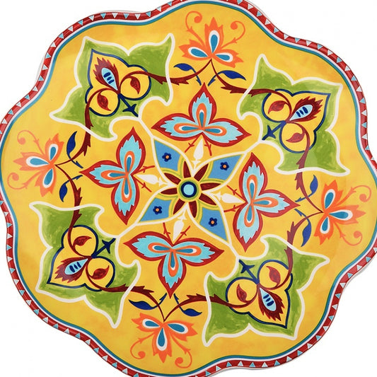 Underglaze ceramic steak western plate