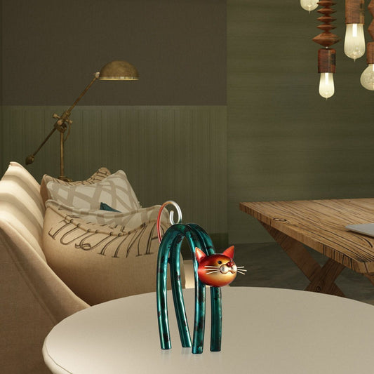 Spring Kitten Woven Iron Home Decoration