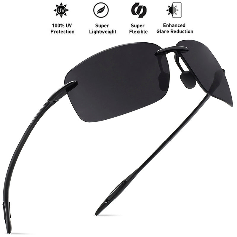 Light Rimless TR90 Sunglasses for Men