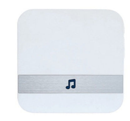White electronic device with a blue music note symbol on a white background