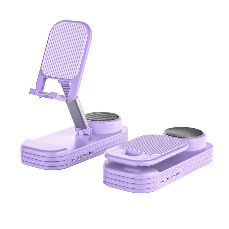 Purple step platform with adjustable height on a white background