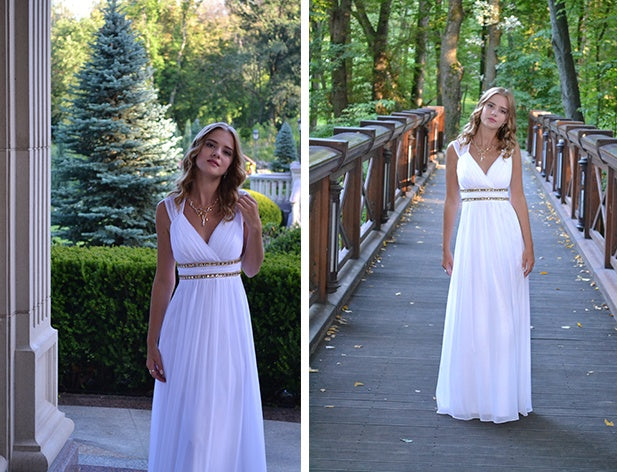 Formal Long Elegant V-Neck dress