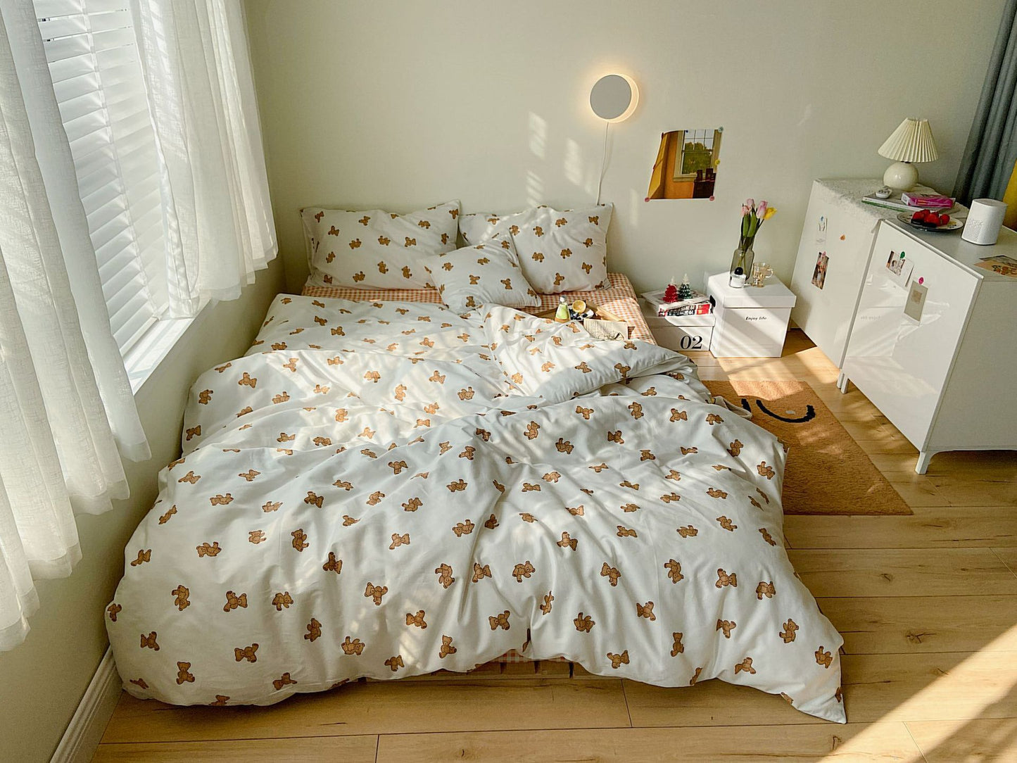 Four Piece Cotton Comfortable Bed Sheet Bedding Set