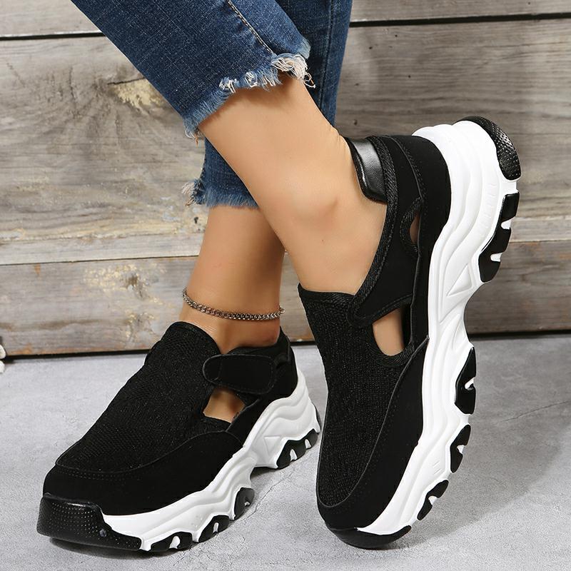Mesh Sport Shoes for Women - Fashion Outdoor Flat Heel Round Toe Running Shoes