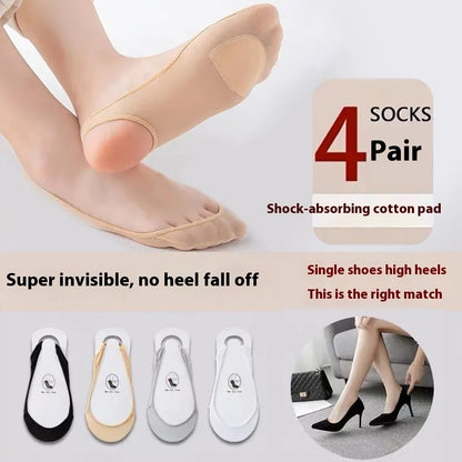 Invisible Boat Socks Women's Summer Socks Low-cut Non-slip Ice Silk