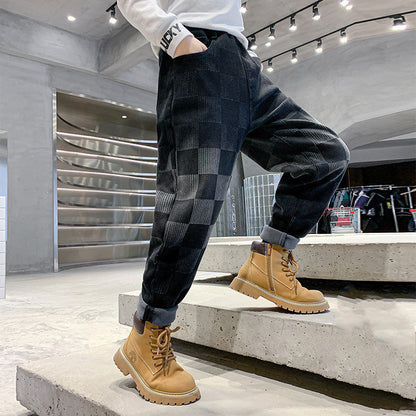 New Boys' Plush Fleece Jeans